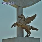 Outdoor metal animal decoration large cast bronze Tianma statue
