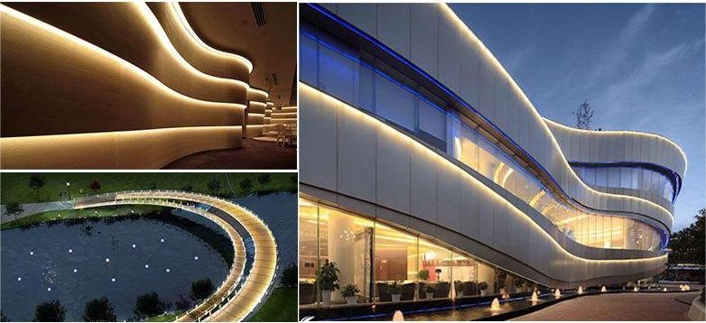 20*20mm Side Emitting IP67 Silicone Neon Strip Light Ra90 Waterproof Outdoor Lighting