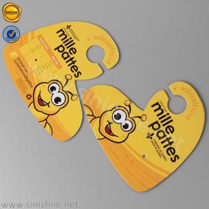 Wholesale Eco Friendly Cardboard Hangers Customized Cute Yellow Kids Shoe Hanger from china suppliers