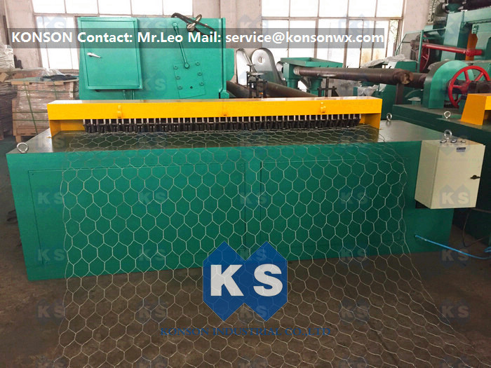 Galvanized / PVC Coated Wire Gabion Box Machine With Wrapped Edge Machine