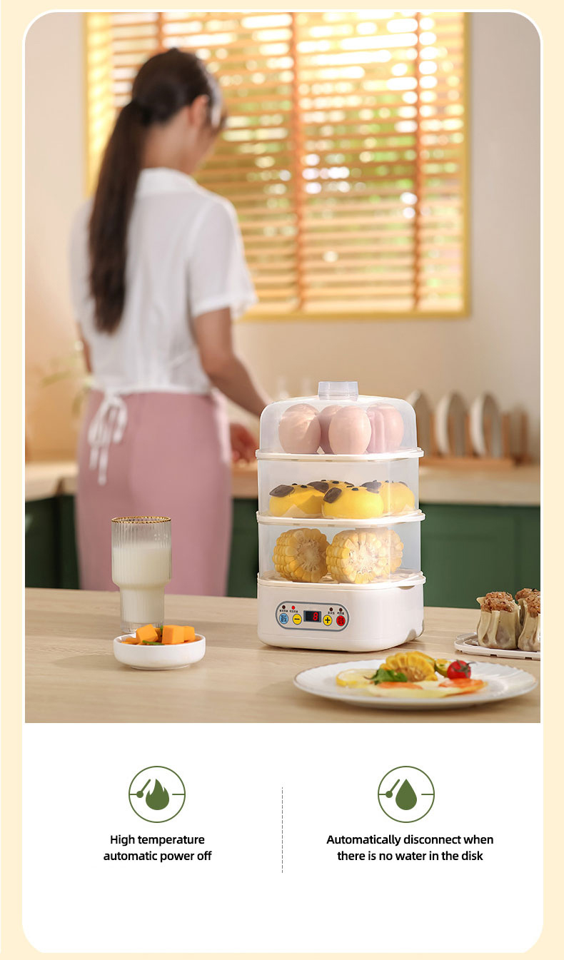 Factory Direct Sale Restaurant Steamer Cooker Professional Automatic Power Off Large Capacity Electric Steamer Cooking Pot