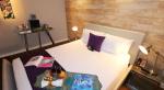 Indonesia hotel manufactuer guestroom leather bed with Chaise sofa and wood wall