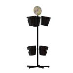 Florist'S Shop Bouquets Metal Floor Display Stand With 7 - 12 Flower Barrel