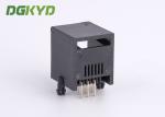 Black Plastic Housing Telephone Jack 6p6c Rj11 Connector