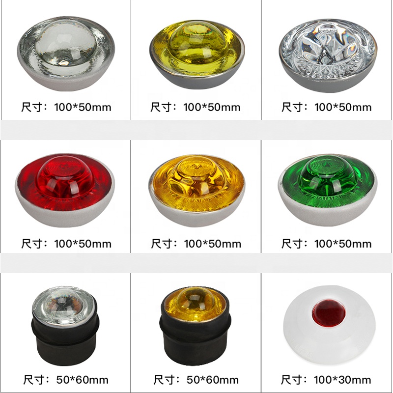 Roadway Safety High Brightness Pavement Raised Marker Reflective Led Glass Road Stud