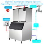 1000KG/24H Commercial Ice Cube Machine 3000W 1 Ton For Coffee Bar / Restaurant /