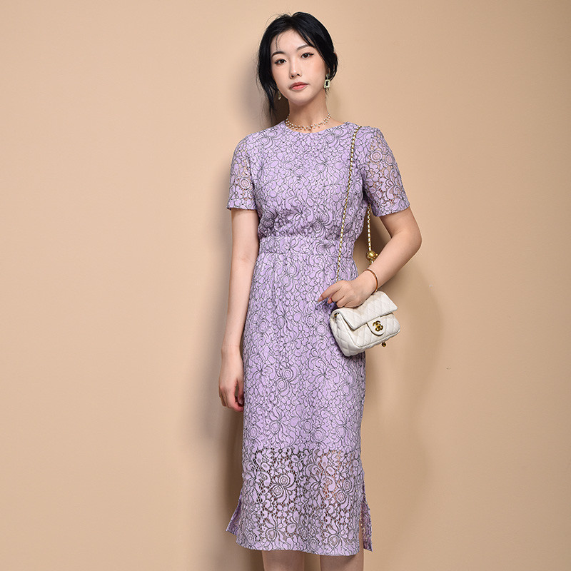 Concept Club 65% Nylon 35% Cotton Office Ladies Knitted Short Sleeve Dress