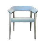 Hardwood Frame Armed Grey Leather Dining Chairs For Hotel Restaurant Banquet