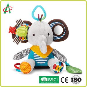 Wholesale 6 Inch Baby Animal Plush Toys , Elephant Rattle Toy CE Certified from china suppliers