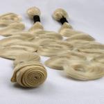 Brazilian virgin human hair White blonde 60 human hair extensions weave weft