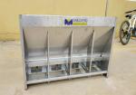 Fatten Pig Farm Equipment Dry And Wet Stainless Steel Double Side Feeder 8 Holes