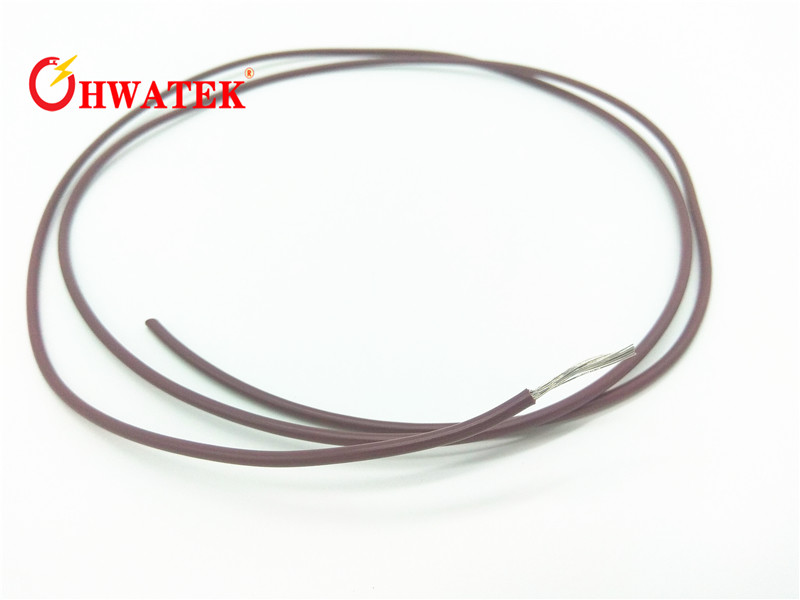 1 * 24 AWG FEP OD1.4mm High Temperature Tinned Copper Cable 200℃ 300V