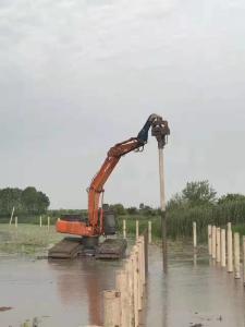Wholesale 32Mpa Concrete Pile Driving Equipment , Excavator Mounted Sheet Pile Driver from china suppliers