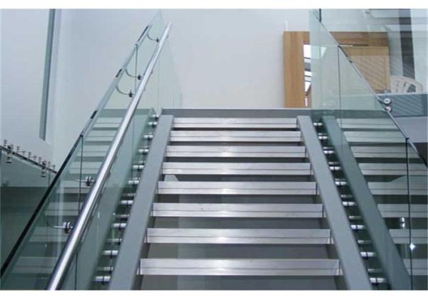 Balcony Frameless Glass Deck Railing Systems Stainless Steel Standoff 850-1200mm