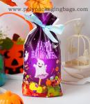 Waterproof Cartoon Ghost Halloween PE Drawstring Gift Bag