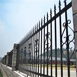 Wholesale 1.8x3M Spearhead Iron Fence Panels Black Tubular Metal Fencing from china suppliers