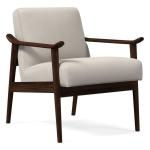 Soft Cushion Armrest Solid Wood Armchair for Nordic Style Leisure Sofa Cushion