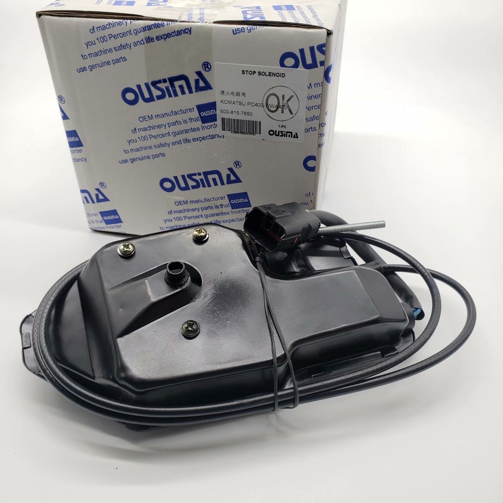 OUSIMA Excavator Engine Stop Solenoid 600-815-7650 Stop Assy 6008157650 For KOMATSU PC400 7WA470