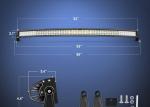 300W Jeep UTV SUV Curved LED Light Bar / Led Light Bar Driving Lights