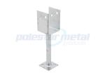 Construction Hardware Steel Center Fix Stirrup Post Anchor metal Angled Joist