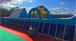 Commercial Above Ground Swimming Pools Large Rectangular PVC Material
