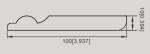 Wall Skirting Vinyl PVC Trim Board 95mm X 12mm X 5m Plastic
