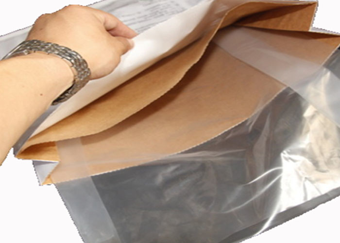 Food Grade Brown White Kraft Paper Bag Water Soluble With Plastic Liner Laminated