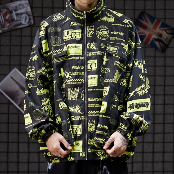 Low moq clothing manufacturer Plus Size Zipper Polyester Men Long Sleeve Jacket
