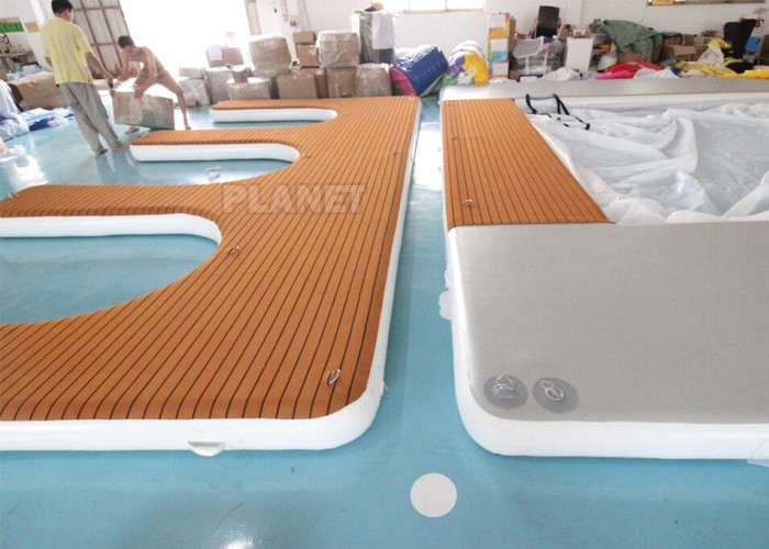 Yacht 0.6mm Inflatable Water Floating Island Pontoon Platform