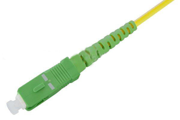 SC / APC to LC / APC Fiber Optic Patch Cord SM Simplex LSZH Cable
