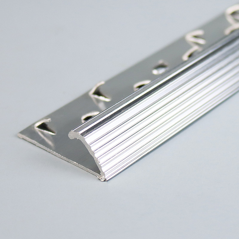 Flooring wall profile decoration silver aluminum metal carpet edging trim installing for strip floor