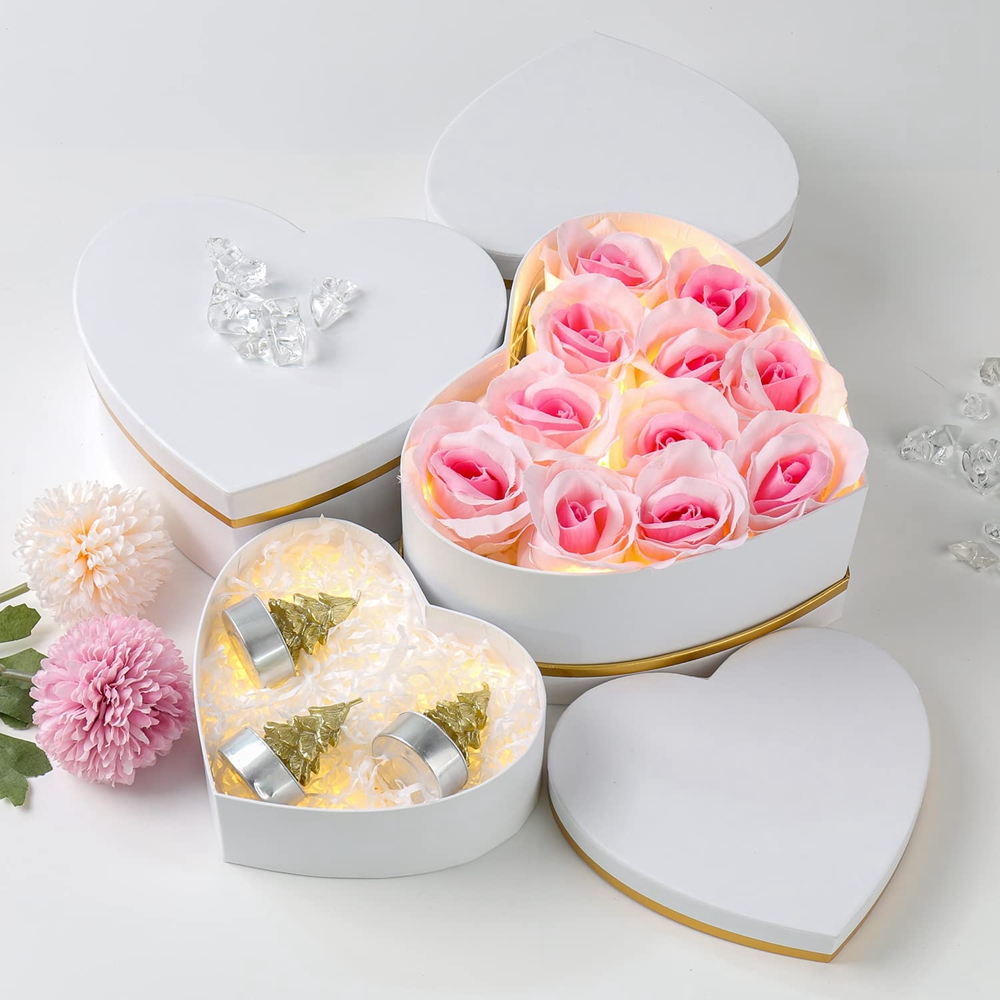 Valentine's Day Heart Shaped Gift Box for Rose Soap Flower Good and Advanced Technology