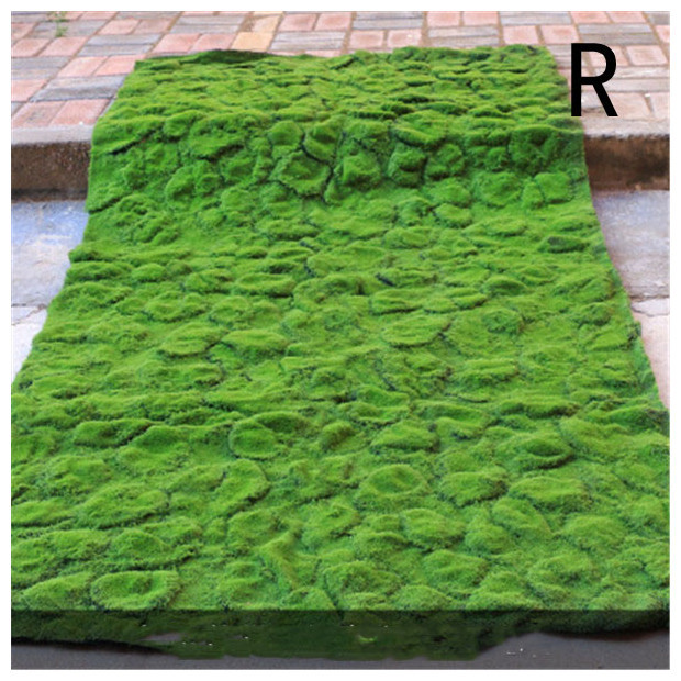 Green Silk Cloth Moss Artificial Grass Vertical Garden Wall Panles Size 1*1m