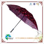 Foldable 8mm Metal Shaft Red Lip Umbrella For Women