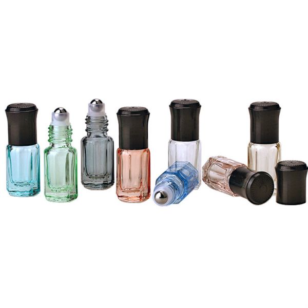 3ml Custom Color Empty Glass Colored Roller Bottle Small For Essential Oil