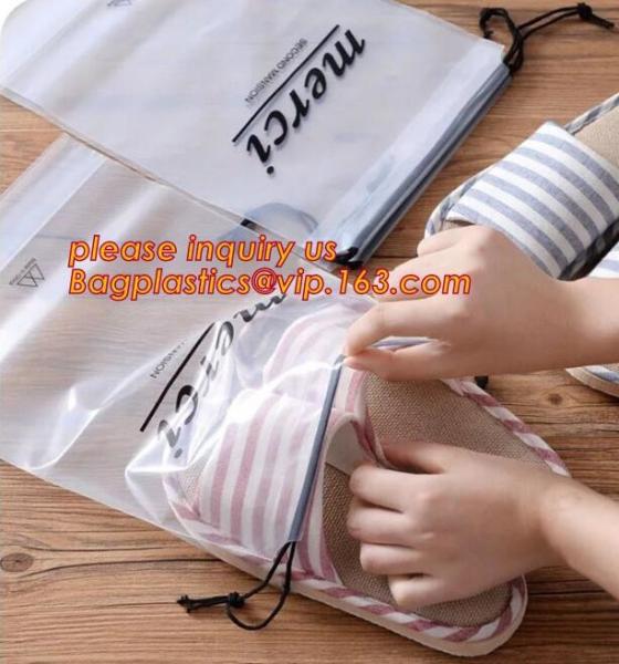 Biodegradable Customized Logo Printed Poly Drawstring Hotel/Travel Laundry