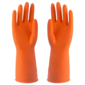 Wholesale Waterproof Cleaning Latex Household Glove Flock Lining Chemical Resistant Latex Gloves from china suppliers