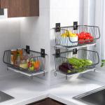 Wall Hanging 20KG Bearing 41cm Length Steel Kitchen Basket Rack