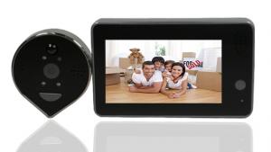 China Smart Door Viewer Peephole Camera Ring 120 Degree 4.3 Inch Screen on sale