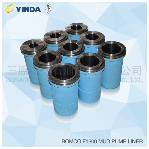 Bomco F1300 Triplex Mud Pump Liner, API-7K Certified Factory, Chromium content 26-28%, HRC hardness greater than 60