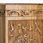 Handmade Rosewood Urn For Human Ashes | Tree Of Life Wooden Urns Hand-Crafted -