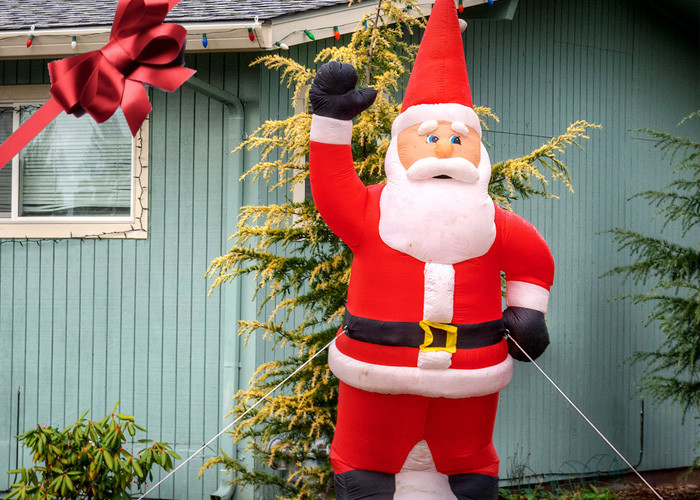 25 Ft / Customized Inflatable Advertising Products Giant Inflatable Santa For Shop
