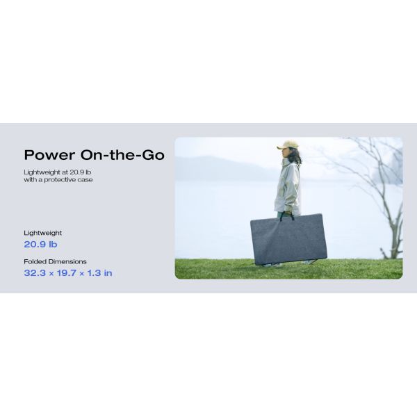 220 Watt Portable Solar Panel Foldable Bifacial Monocrystalline For Outdoor