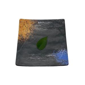 Wholesale Matte Black Beach Melamine Plates Square Dinnerware Anti Scratch from china suppliers