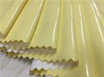 Yellow Color 0.4mm - 0.5mm Pu Synthetic Leather For Ladies Raincoat / Light