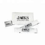 Wholesale Customized Garment Logos Loop Folded Polyester Sewing on Damask Woven