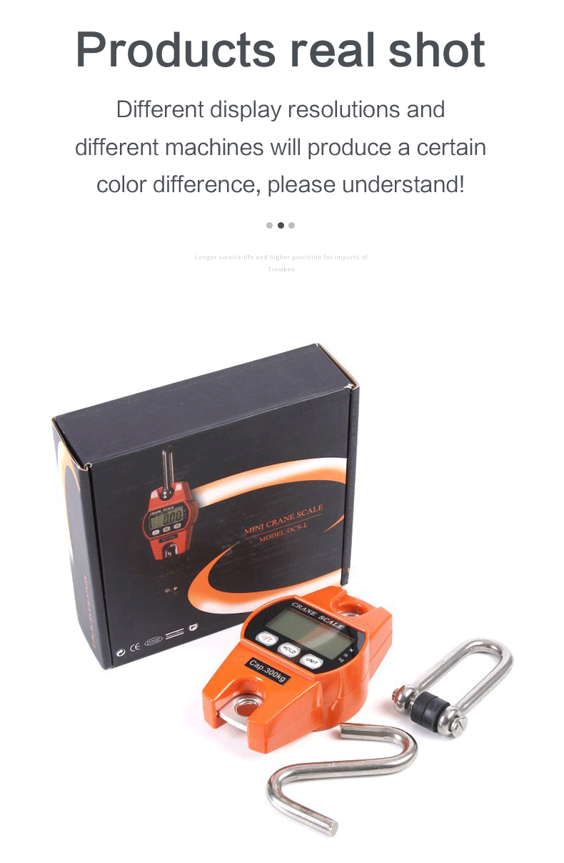 LED Display LCD Electronic Weighing Scale Heavy Duty 300kg Hanging Crane Scales with OEM and ODM Customization Support