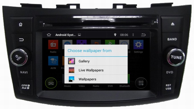 Ouchuangbo Auto Multimedia DVD Player for Suzuki Swift 2011-2012 Android 4.4 3G Wifi Bluetooth Touch Screen OCB-7055D