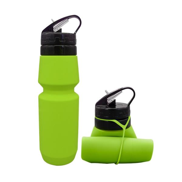 Height 27cm Leakproof Collapsible Drink Bottle 175g Silicone Foldable Water