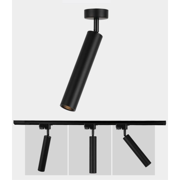 Cylinder Long Track Lighting , Hanging / Surface Mounted Ceiling Track Lighting